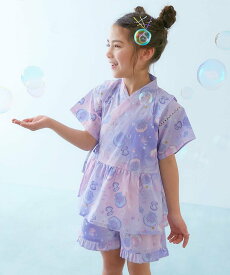 devirock えらべるデザイン ペプラム ガールズ甚平 甚平 25SS デビロック 着物・浴衣・和装小物 浴衣 ピンク
