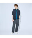 【透かし編み】バイアス メッシュニットポロ / ニットシャツ
