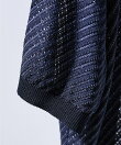 【透かし編み】バイアス メッシュニットポロ / ニットシャツ