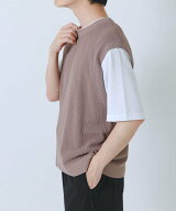 URBAN RESEARCH ITEMS 『接触冷感/抗菌』高機能ニットベスト+5分袖Tシャツset(楽着シリーズ) アーバンリ…