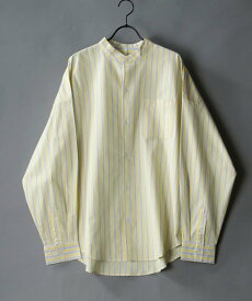 【SALE／5%OFF】HALHAM シャツ メンズ バンドカラー オーバーサイズ ドロップショルダー 長袖 シトリー トップス シャツ・ブラウス イエロー グリーン ベージュ ブルー パープル ブラック ホワイト