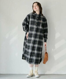 KRIFF MAYER (W)ビエラシャツワンピース クリフメイヤー ワンピース・ドレス シャツワンピース グレー ベージュ グリーン レッド【送料無料】