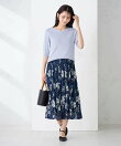 ハーフスリーブVネックサマーニット【WEB限定/洗える/接触冷感/UVカット】