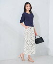 ハーフスリーブVネックサマーニット【WEB限定/洗える/接触冷感/UVカット】