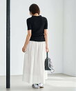 ウォッシャブル タフタギャザーフレアスカート