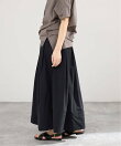 ウォッシャブル タフタギャザーフレアスカート