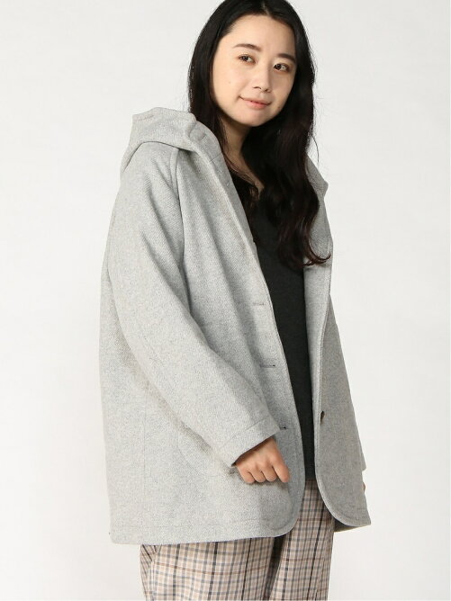 Samansa Mos2 中空糸ウールフードミドル丈コート Rakuten Fashion