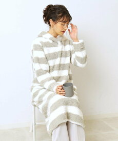 【SALE／36%OFF】SHOO・LA・RUE ふわもこワンピース(ボーダー) シューラルー インナー・ルームウェア その他のインナー・ルームウェア グレー ブラウン ピンク