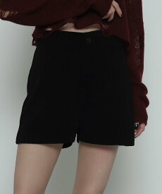 WEGO LADY'S ジャガードハイウエストタイトショートパンツ ウィゴー パンツ キュロット ブラック