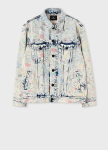 PS Paul Smith Bleach Denim Floral �f�j���W���P�b�g �|�[���E�X�~�X �W���P�b�g�E�A�E�^�[ ���̑��̃W���P�b�g�E�A�E�^�[ �u���[�y���������z