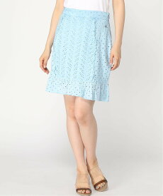 【SALE／50%OFF】GUESS (W)Aini Mini Eyelet Skirt ゲス スカート ミニスカート ブルー ホワイト【送料無料】