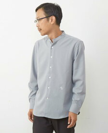 【SALE／50%OFF】MEN'S MELROSE ラナテックオックスバンドカラーシャツ メンズメルローズ トップス シャツ・ブラウス ベージュ グレー オレンジ ネイビー【送料無料】