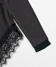 アシメヘムレーストップ / Asymmetrical Hem Lace Top