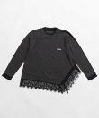アシメヘムレーストップ / Asymmetrical Hem Lace Top