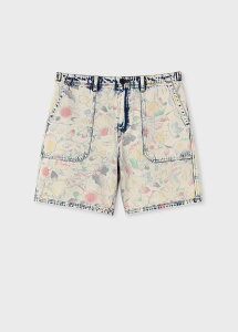 PS Paul Smith Bleach Denim Floral �f�j���V���[�c �|�[���E�X�~�X �p���c �X���b�N�X�E�h���X�p���c �u���[�y���������z