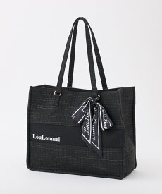 one after another NICE CLAUP 【LouLoumei】スカーフ付ツイード横長キャリーオントート/自立可能/推し活 ワンアフターアナザー ナイスクラップ バッグ その他のバッグ ホワイト ピンク ブラック【送料無料】