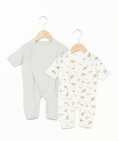 【SALE／30%OFF】petit main 【弱酸性】7分袖2WAYオール ナルミヤオンライン マタニティウェア・ベビー用品 ロンパース・カバーオール ブルー グリーン ピンク