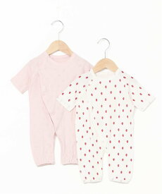 【SALE／30%OFF】petit main 【弱酸性】7分袖2WAYオール ナルミヤオンライン マタニティウェア・ベビー用品 ロンパース・カバーオール ブルー グリーン ピンク