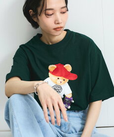 【SALE／10%OFF】VICKY 【VISION STREET WEAR】テディーベアTシャツ≪洗濯機で洗える≫ ビッキー トップス カットソー・Tシャツ グリーン ホワイト【送料無料】