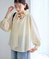 ROPE' PICNIC ネックコンシャスデザインシャツ ロペピクニック トップス シャツ・ブラウス ブルー ホワイ…