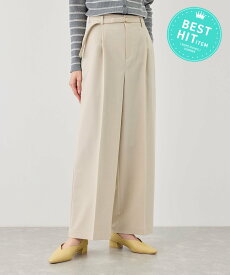 【SALE／50%OFF】ROPE' PICNIC 【ベストヒット】カナパ ベルト付きワイドパンツ/セットアップ対応・UV・接触冷感 ロペピクニック パンツ その他のパンツ グリーン グレー ベージュ ネイビー