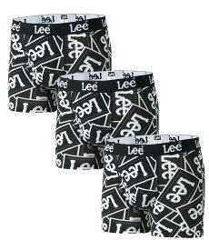 【SALE／8%OFF】Lee Lee/リー 3枚セット 総柄 ロゴボクサーパンツ 大きいサイズ マルカワ インナー・ルームウェア ボクサーパンツ・トランクス ホワイト ブラック グレー