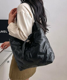 【SALE／29%OFF】miniministore 中綿入りナイロントートバッグ大容量鞄軽量 ミニミニストア バッグ トートバッグ グレー ホワイト グリーン ブラック