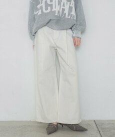 JEANASIS カラータックデニムワイドパンツ ジーナシス パンツ ジーンズ・デニムパンツ ベージュ ブルー ホワイト イエロー ブラック ブラウン【送料無料】