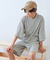 【SALE／28%OFF】devirock すぽっと着られる 着心地やわらか 無地 おやすみ甚平 子供服 キッズ 男の子 26…
