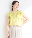 【S-LL/洗濯後しわになりにくい】上品にきれい見え スラブギャザーブラウス
