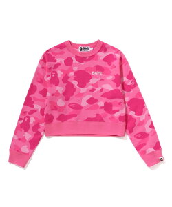 A BATHING APE (W)COLOR CAMO CROPPED CREWNECK SWEATSHIRT A xCVO GCv gbvX XEFbgEg[i[ sN lCr[yz