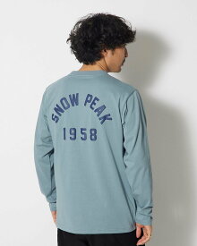 Snow Peak Foam Printed L/S T shirt Snow Peak スノーピーク トップス カットソー・Tシャツ ブルー グレー ホワイト【送料無料】