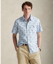 【SALE／30%OFF】POLO RALPH LAUREN クラシック フィット ストライプド ドッグプリント シャツ ラルフローレン トップス シャツ・ブラウス ブルー【送料無料】