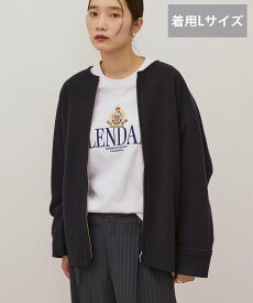 AMERICAN HOLIC 【選べる丈】中空FIBERノーカラーコート アメリカンホリック ジャケット・アウター その他のジャケット・アウター ブラック ネイビー【送料無料】