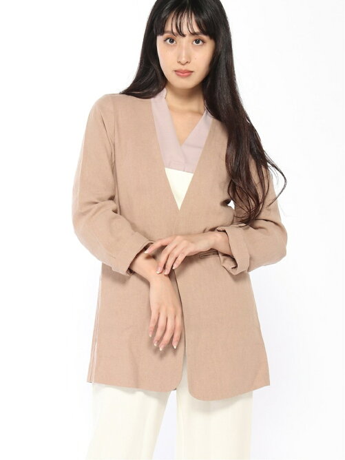 Pal Group Outlet リネンノーカラージャケット Rakuten Fashion