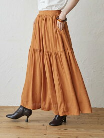 【SALE／50%OFF】AMERICAN HOLIC ティアードギャザースカート アメリカン ホリック スカート その他のスカート オレンジ グレー ブラック グリーン