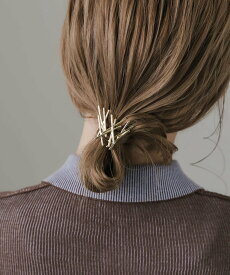 【SALE／50%OFF】SMELLY メタルクロス3セットヘアカフ スメリー ヘアアクセサリー その他のヘアアクセサリー ゴールド