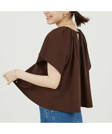 【SALE／22%OFF】abahouse mavie タックフレアーショートプルオーバー アバハウス マヴィ トップス カットソー・Tシャツ ブラウン ブラック ホワイト【送料無料】