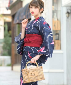 SOUBIEN 浴衣2点セット レディース (浴衣+帯) ソウビエン 着物・浴衣・和装小物 浴衣 ホワイト グリーン【送料無料】