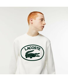 【SALE／30%OFF】LACOSTE 【EC限定】フロッキーオーバルクロッククルーネックスウェット ラコステ トップス スウェット・トレーナー ホワイト ネイビー レッド グレー【送料無料】