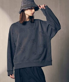MAISON SPECIAL Prime-Over Tattoo Print Pigment Crew Neck Sweat Pullover メゾンスペシャル トップス スウェット・トレーナー グレー【送料無料】