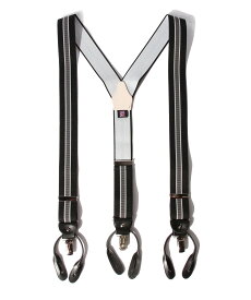 BEAMS F ALBERT THURSTON / ストライプ サスペンダー 35mm ビームス メン ファッション雑貨 ベルト ブラック ワインレッド ブルー【送料無料】