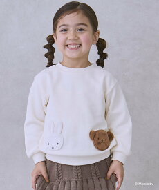 petit main 【miffy】モチーフトレーナー ナルミヤオンライン トップス スウェット・トレーナー ブルー ホワイト ピンク