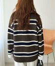 シャツドッキングフェイクレイヤードニット