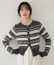 フェアアイルパターンニットカーディガン