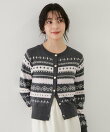 フェアアイルパターンニットカーディガン
