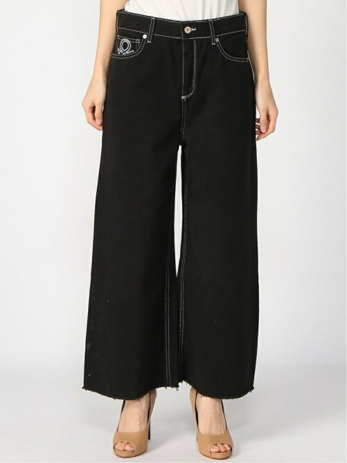 Benetton United Colors Of Benetton W ブランドロゴ刺繍カラーデニムワイドパンツ Rakuten Fashion 楽天ファッション 旧楽天ブランドアベニュー V