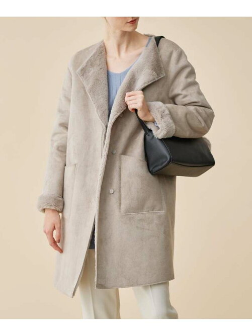 Grove S 3lまで ノーカラーリバーシブルムートン調コート Rakuten Fashion 楽天ファッション 旧楽天ブランドアベニュー Bh9352 Grove S 3lまで ノーカラーリバーシブルムートン調コート Rakuten Fashion 楽天ファッション 旧楽天ブランドアベニュー Bh9352