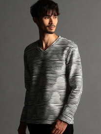 【SALE／70%OFF】NICOLE CLUB FOR MEN 裏起毛 Vネックカットソー ニコル トップス その他のトップス グレー レッド ブラック