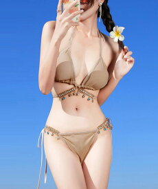 【SALE／30%OFF】miniministore ビキニ セクシー水着3点セットレディース ミニミニストア 水着・スイムグッズ 水着 ブラック グリーン ブルー ベージュ ピンク